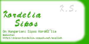 kordelia sipos business card